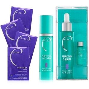 Malibu C Skincare Perfection Face & Body Wellness Serum Creme Masque SET Bundle